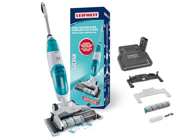 Leifheit battery-powered vacuum cleaner Regulus Aqua PowerVac, vacuuming and wiping, lightweight wet vacuum cleaner with powerful 24V, cordless wet vacuum cleaner with 22 min battery life, vacuum cleaner with stand function on sale